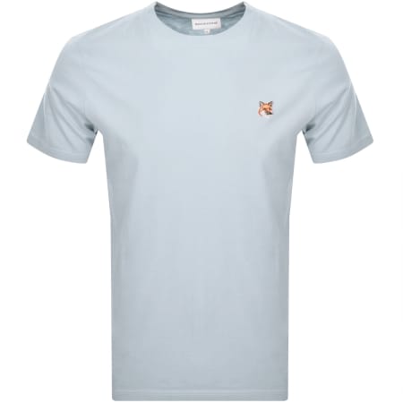 Product Image for Maison Kitsune Fox Head Patch T Shirt Blue