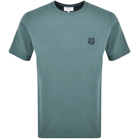 Recommended Product Image for Maison Kitsune Fox Head Patch T Shirt Blue