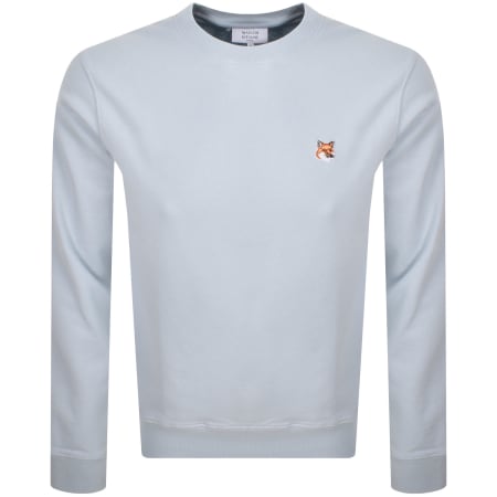 Recommended Product Image for Maison Kitsune Fox Head Patch Sweatshirt Blue