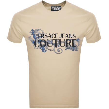 Product Image for Versace Jeans Couture Logo T Shirt Beige
