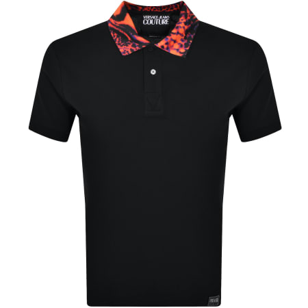 Product Image for Versace Jeans Couture Animal Collar Polo Black