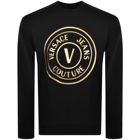 Product Image for Versace Jeans Couture Thickfoil Logo Sweatshirt Bl