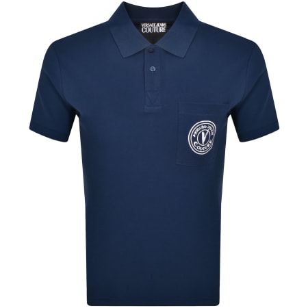 Product Image for Versace Jeans Couture V Emblem Polo Blue