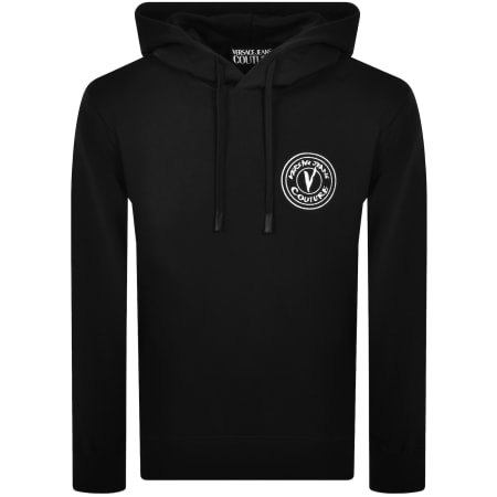 Product Image for Versace Jeans Couture V Emblem Logo Hoodie Black