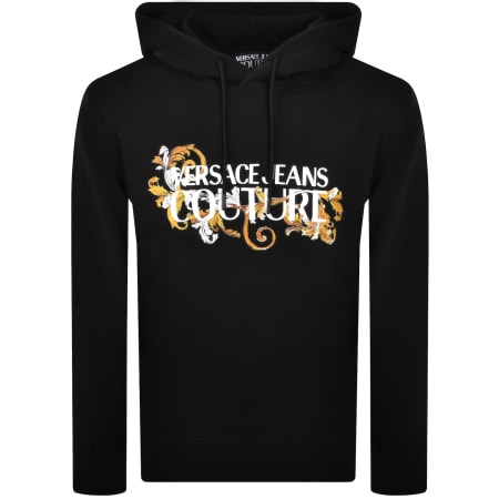 Product Image for Versace Jeans Couture Baroque Logo Hoodie Black