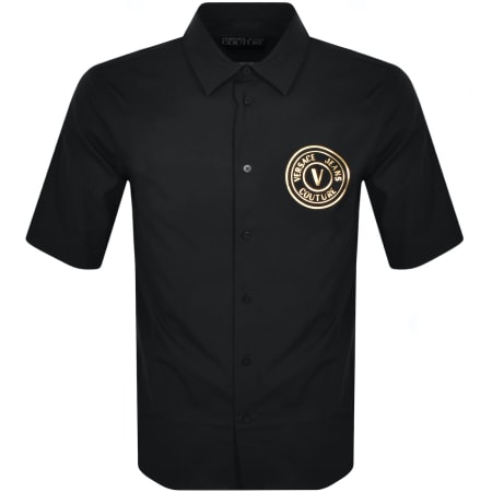 Product Image for Versace Jeans Couture V Emblem Rubber Shirt Black