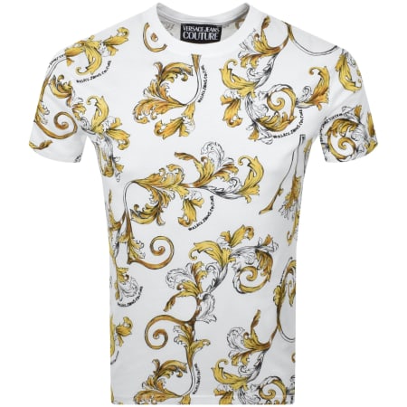 Product Image for Versace Jeans Couture All Over Print T Shirt White