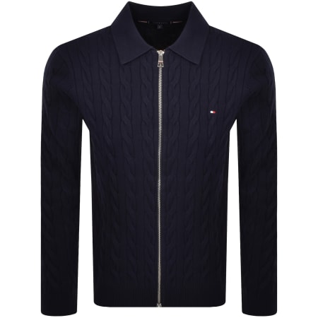 Product Image for Tommy Hilfiger Zip Regular Fit Polo T Shirt Navy