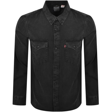 Product Image for Levis Relaxed Western Denim Shirt Washed Black