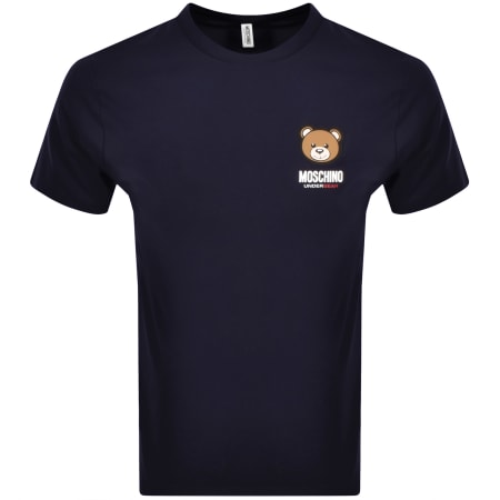 Product Image for Moschino Underwear Bear Logo T Shirt Blue