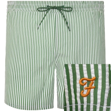 Product Image for Farah Colbert Seersucker Stripe Swim Shorts Green