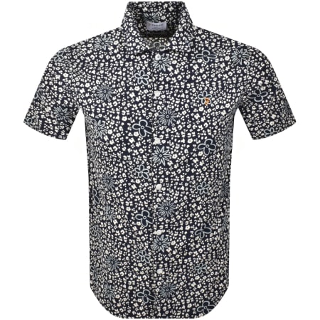 Product Image for Farah Landon Print Revere Shirt Navy
