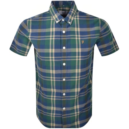 Product Image for Farah Wylan Check Shirt Cold Metal Blue