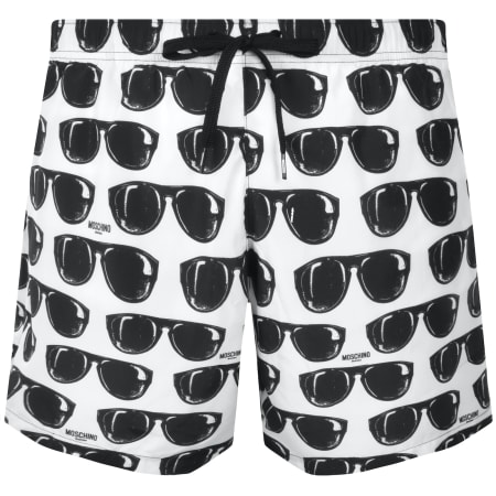 Product Image for Moschino Logo Swim Shorts White