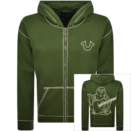 Product Image for True Religion Full Zip Hoodie Green