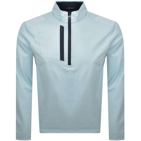 Product Image for Ralph Lauren RLX Half Zip Sweatshirt Aqua Blue