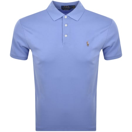 Product Image for Ralph Lauren Custom Slim Fit Polo T Shirt Blue
