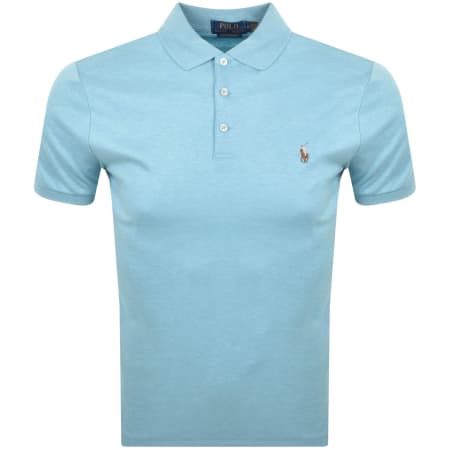 Product Image for Ralph Lauren Custom Slim Fit Polo T Shirt Blue