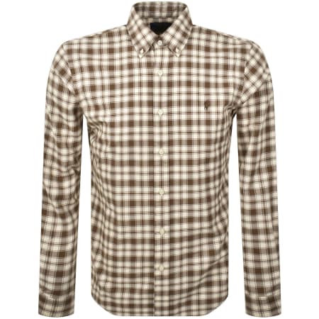 Product Image for Ralph Lauren Check Long Sleeve Shirt Brown