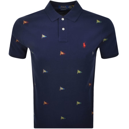 Product Image for Ralph Lauren Custom Slim Polo T Shirt Navy