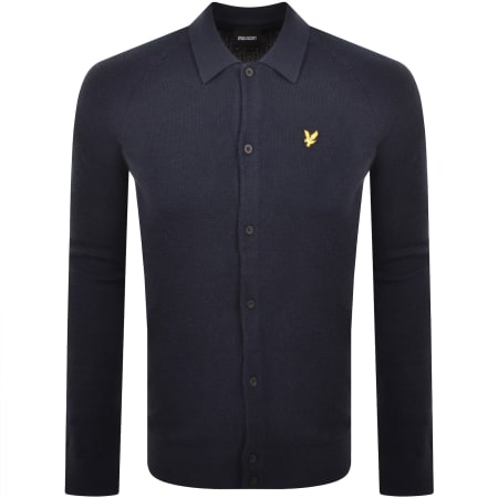 Product Image for Lyle And Scott Linen Blend Knitted Shirt Navy