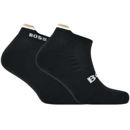 Product Image for BOSS 2 Pack Logo Ankle Socks Black
