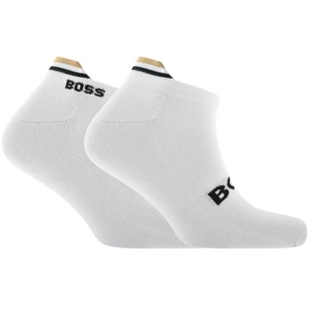 Product Image for BOSS 2 Pack Logo Ankle Socks White