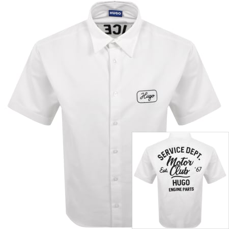 Product Image for HUGO Blue Ebronn Short Sleeve Shirt White