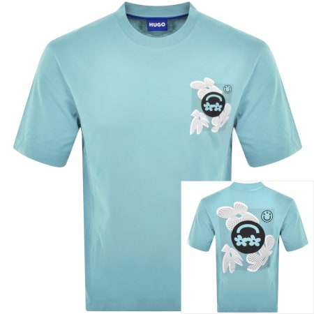 Product Image for HUGO Blue Nufloro T Shirt Blue