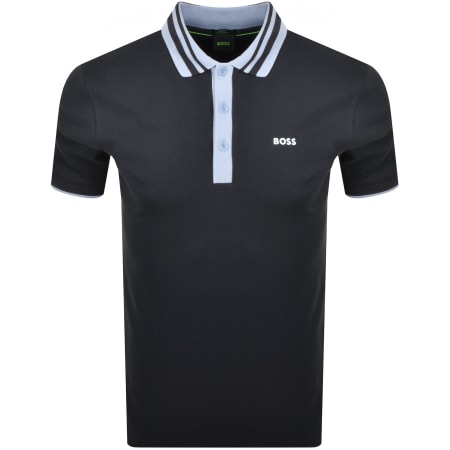 Product Image for BOSS Paule Tape Slim Fit Polo T Shirt Navy