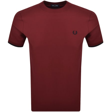 Product Image for Fred Perry Tipped Cuff Pique T Shirt Red
