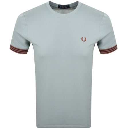 Product Image for Fred Perry Striped Cuff T Shirt Blue