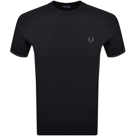 Product Image for Fred Perry Tipped Cuff Pique T Shirt Black