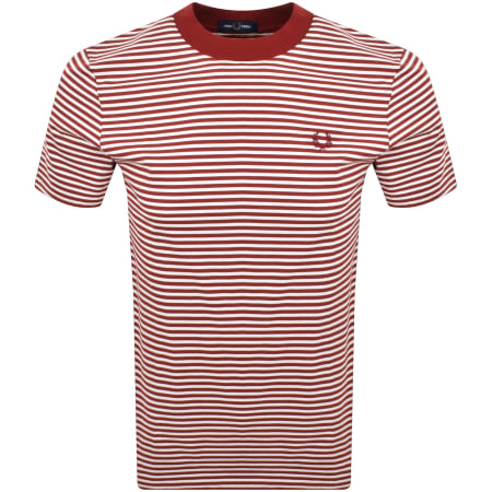 Product Image for Fred Perry Fine Stripe T Shirt Red
