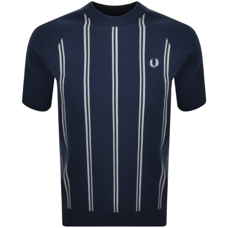 Product Image for Fred Perry Stripe Knit T Shirt Tennis Blue