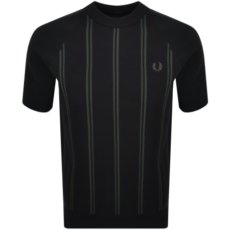 Product Image for Fred Perry Stripe Knit T Shirt Black