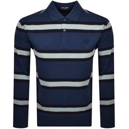 Product Image for Fred Perry Stripe Polo T Shirt Blue