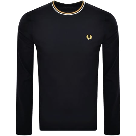 Product Image for Fred Perry Twin Tipped Long Sleeved T Shirt Navy