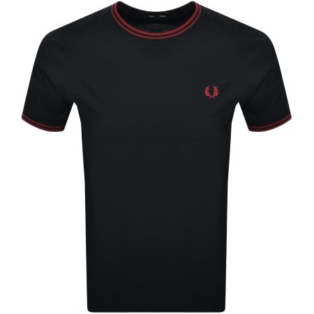 Product Image for Fred Perry Twin Tipped Short Sleeved T Shirt Black