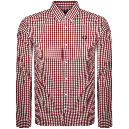 Product Image for Fred Perry Gingham Shirt Burnt Red