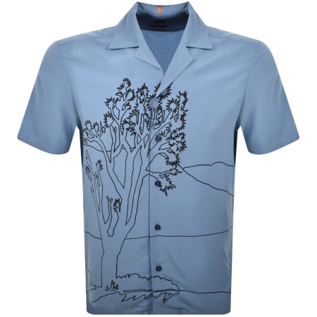 Product Image for BOSS Rayer M Short Sleeved Shirt Blue