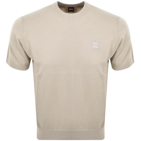 Product Image for BOSS Kanache Knit T Shirt Light Beige