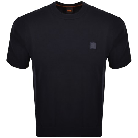 Product Image for BOSS Kanache Knit T Shirts Light Dark Blue