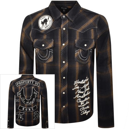 Product Image for True Religion Big T Western Plaid Overshirt Black