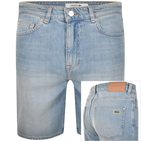 Product Image for Lacoste Straight Fit Denim Shorts Light Wash Blue