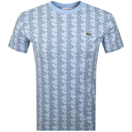 Product Image for Lacoste Geometric Logo T Shirt Blue