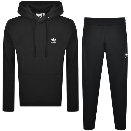Product Image for adidas Essentials Trefoil Hooded Tracksuit Black