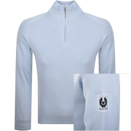 Product Image for Belstaff Guide Quarter Zip Jumper Sky Blue