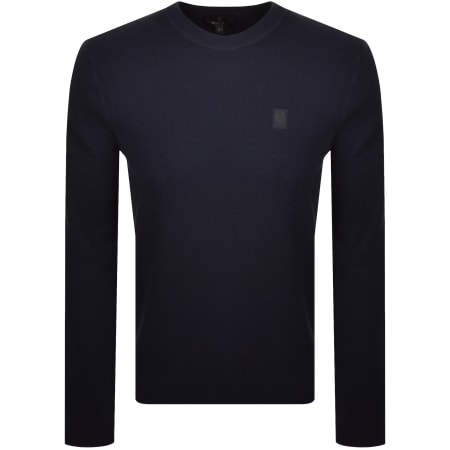 Product Image for Belstaff Drift Silk Blend Jumper Dark Ink Navy