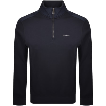 Product Image for Belstaff Alloy Quarter Zip Sweatshirt Navy